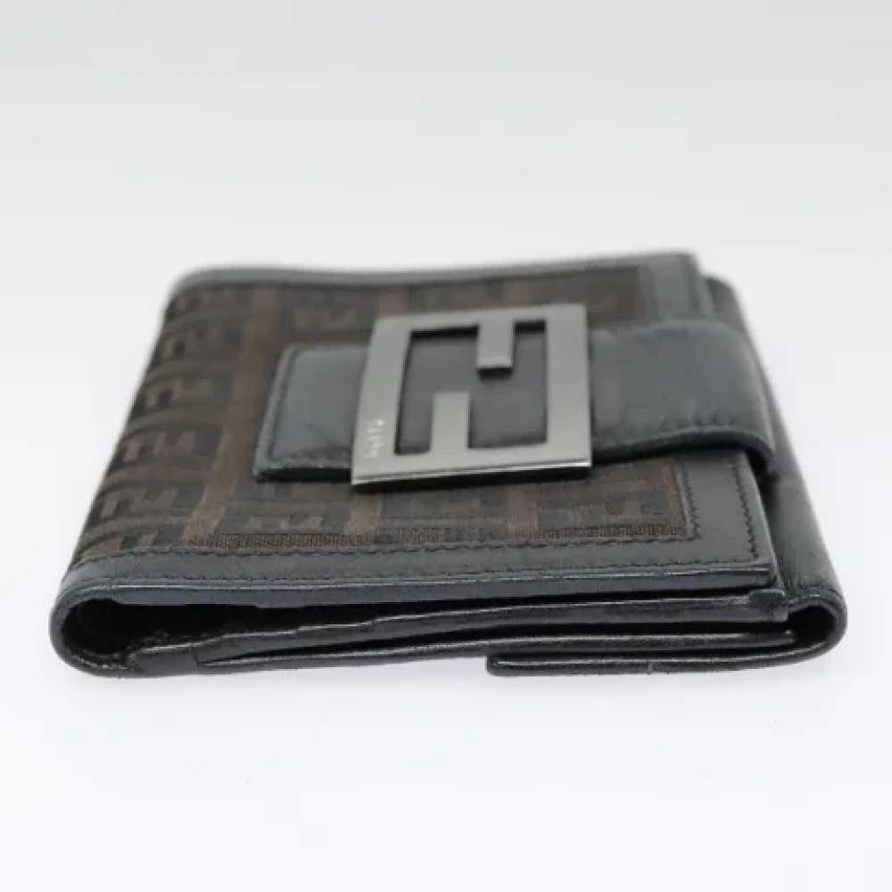 Fendi Vintage Pre-owned Canvas wallets Brown Heren