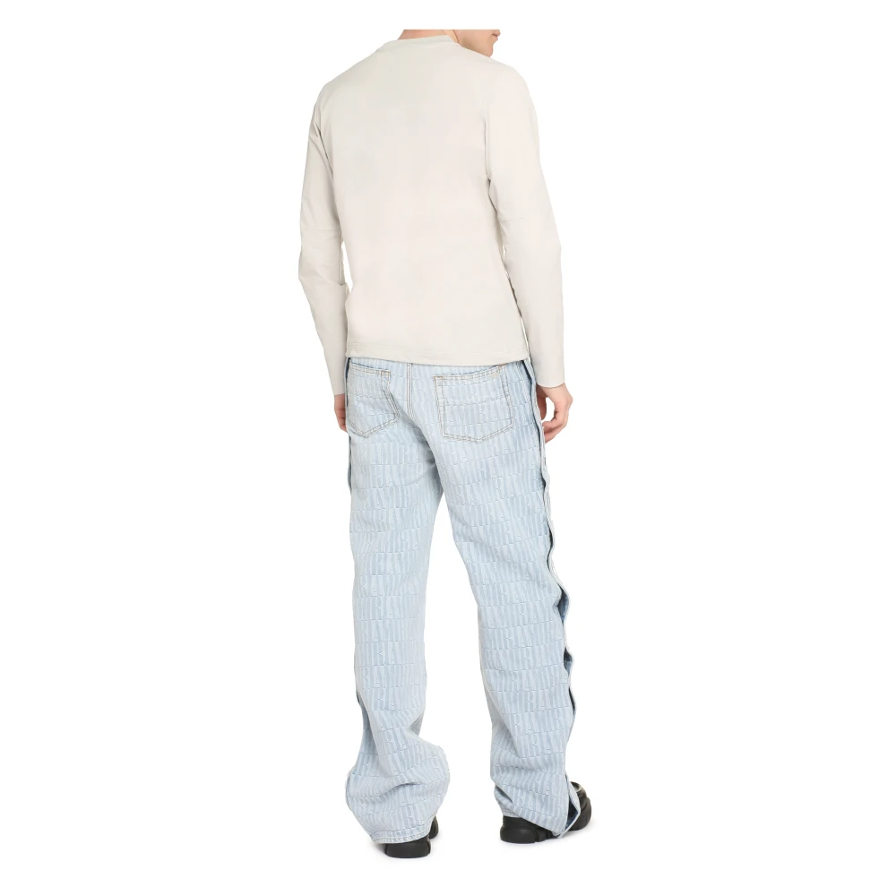 K-way Geribbelde crew-neck sweatshirt met trekkoord Beige Heren