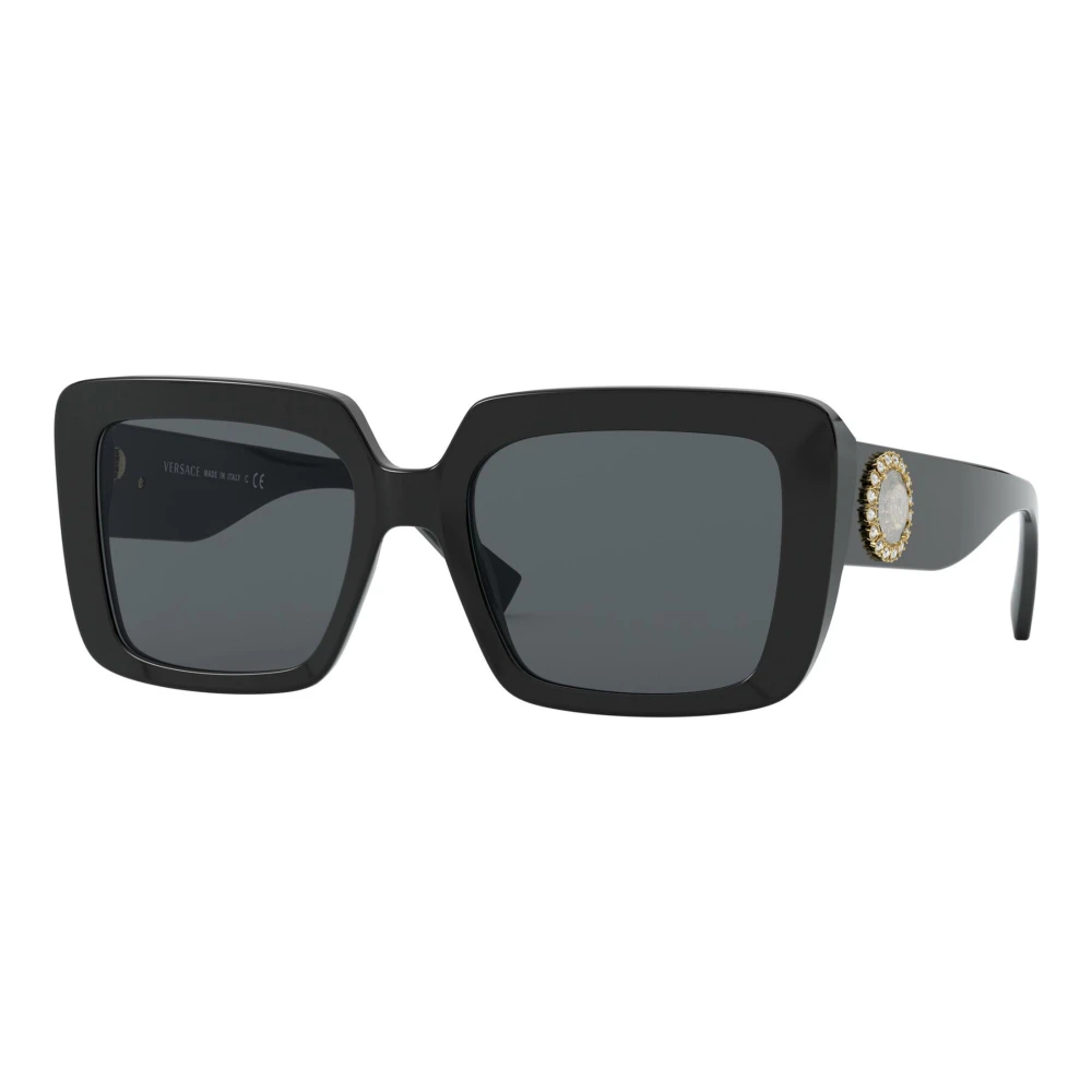 Versace Medusa Jewel Sunglasses Black, Dam