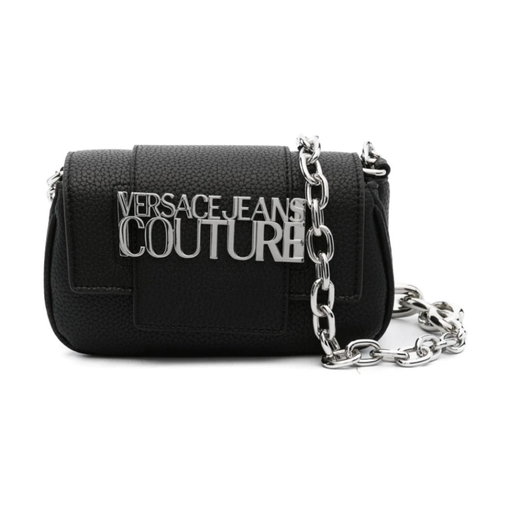Versace Jeans Couture Svart Axelremsväska för Kvinnor Black, Dam