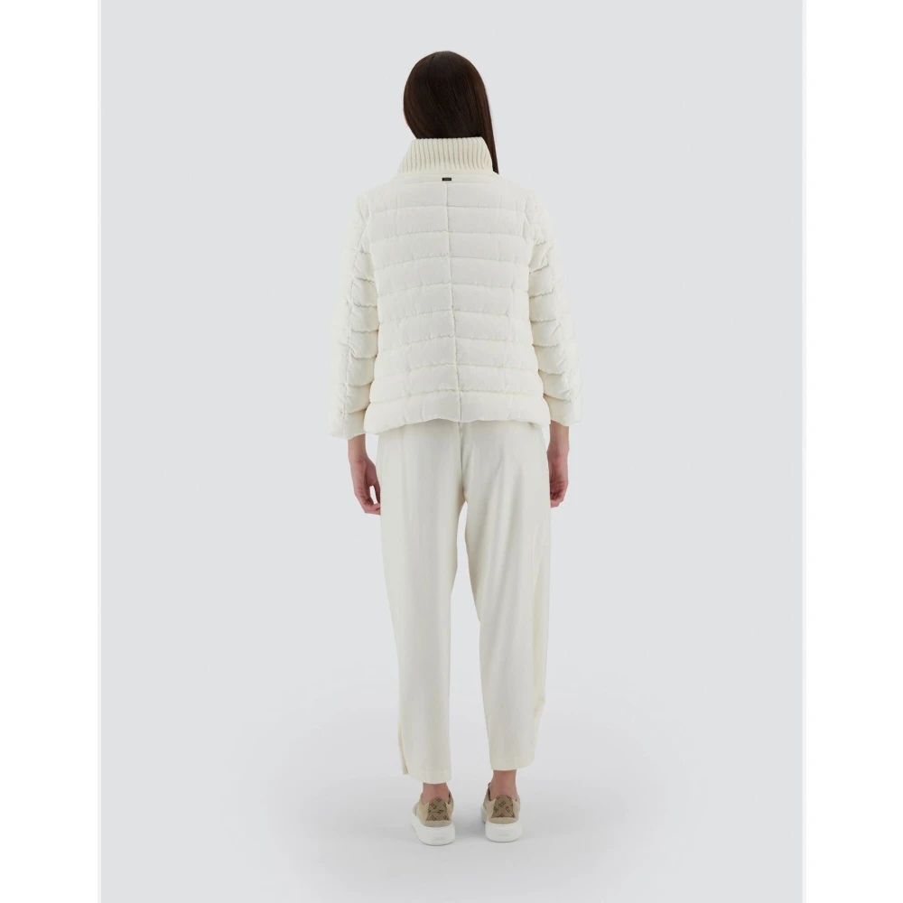 Herno Dusty Velvet Resort Jas White Dames