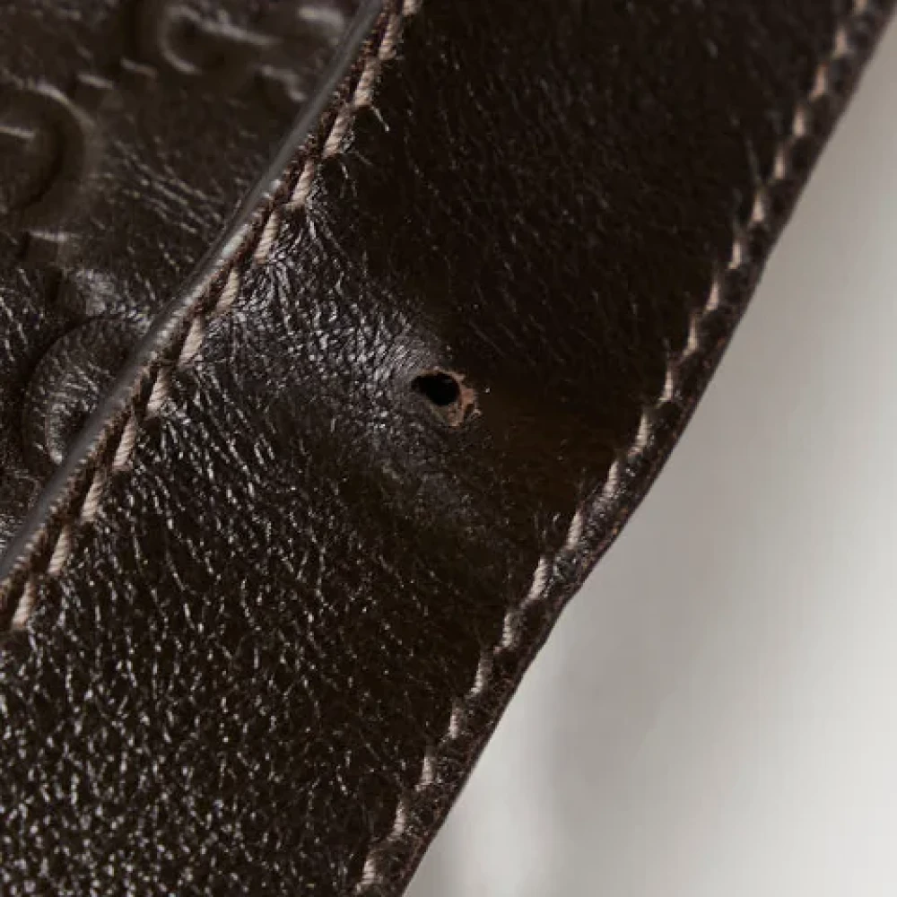 Gucci Vintage Pre-owned Leather crossbody-bags Brown Dames