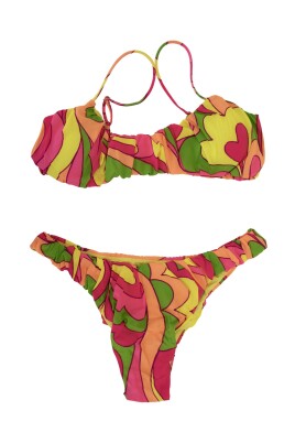 ruched-bandeau-bikini-set