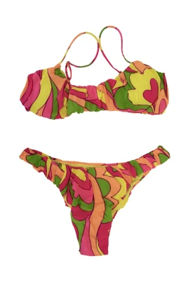 Rynkad Bandeau Bikini Set