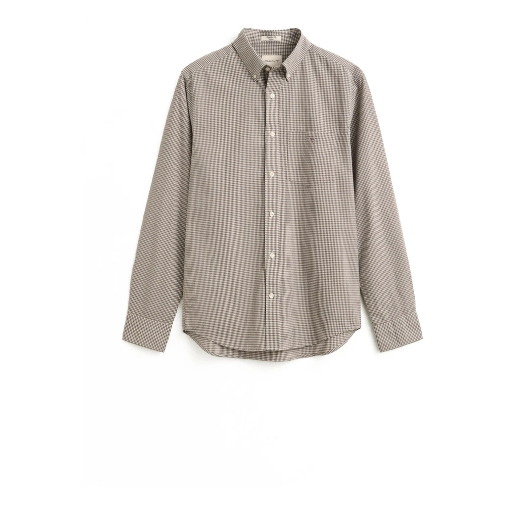 Gant Marron Langarmshirt Classic Gingham - Bild 5