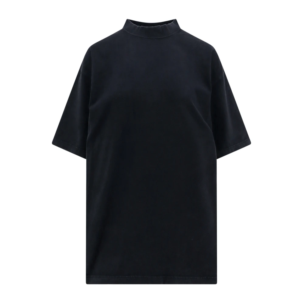 Balenciaga Handgetekend katoenen T-shirt Black Dames