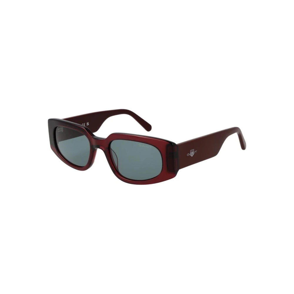 Gant Men's Red Burgundy Oval Sunglasses With Uv Protection - Sunglasses - One Size - Accessories