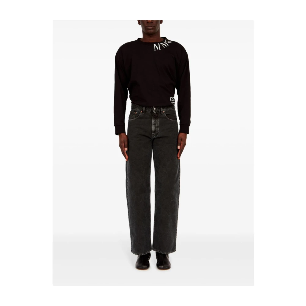 MM6 Maison Margiela Zwarte klassieke rechte jeans Black Heren