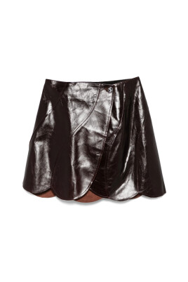 chocolate-brown-scallop-hem-skirt