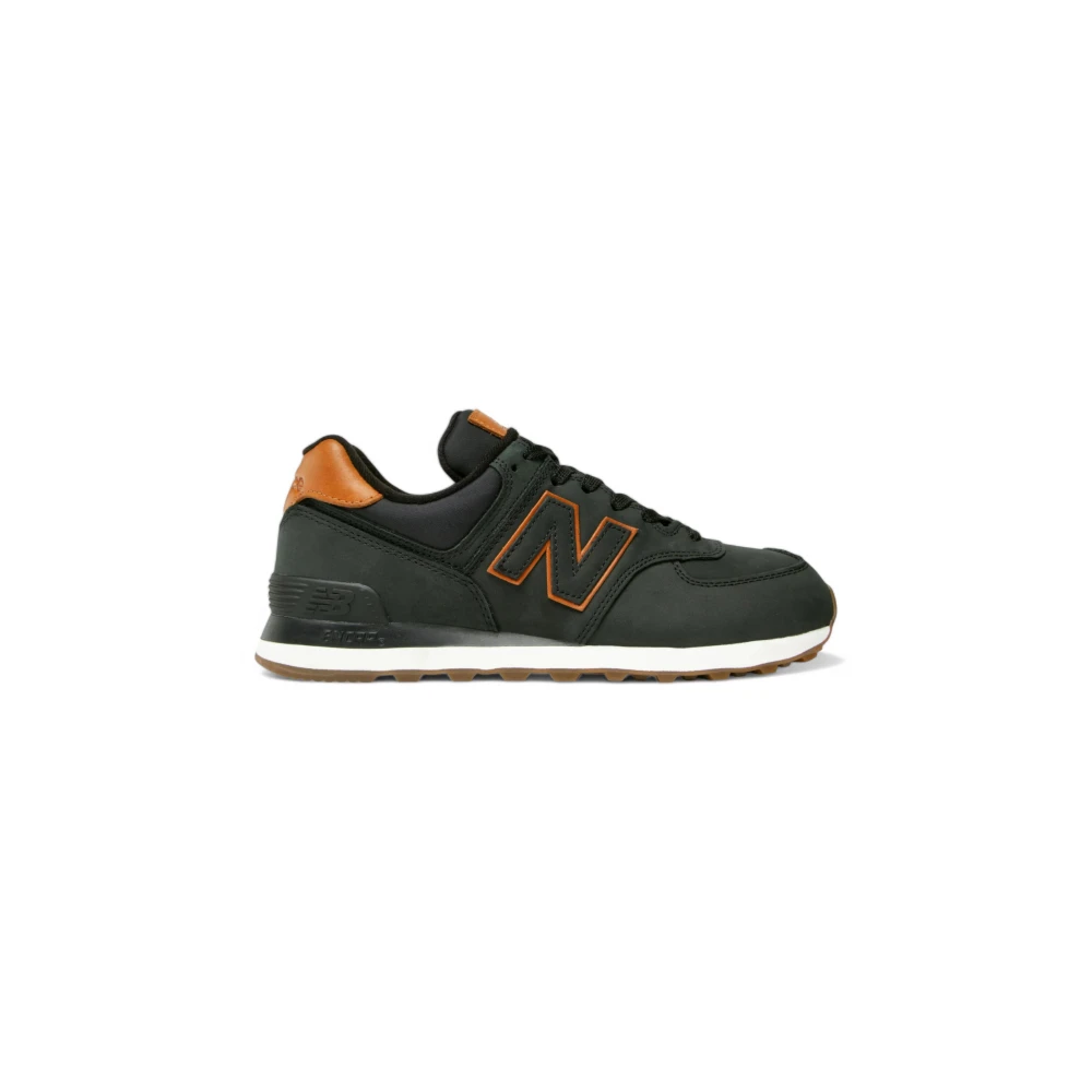 New Balance Nubuck Veters Rubberen Zool Sneakers Heren Schoenen Zwart