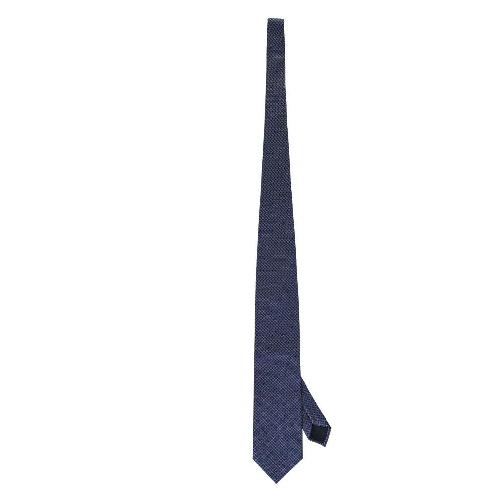 Corneliani Zijden Jacquard Stropdas Blue Heren