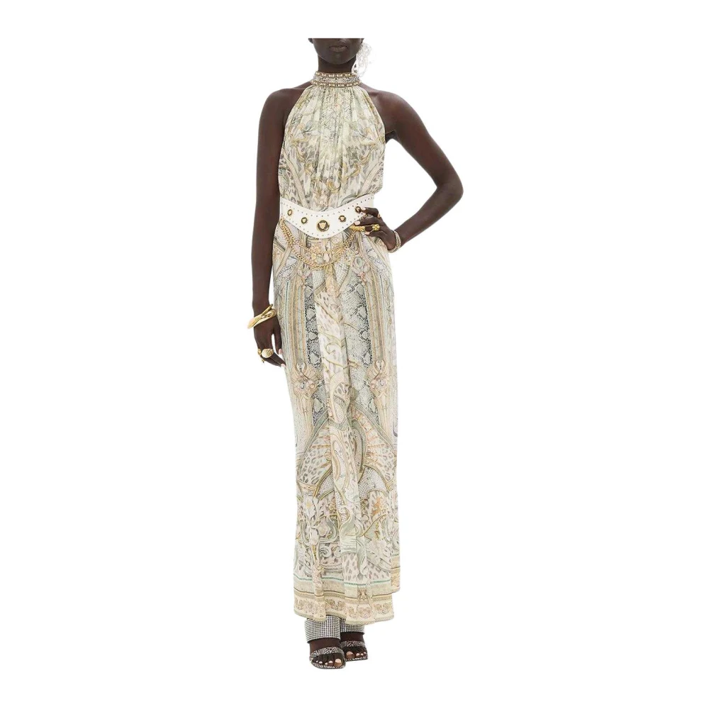 Camilla Ivory Tower Tales Zijden Jurk Beige Dames