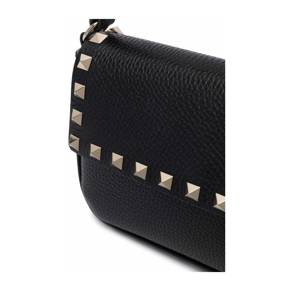 Valentino Garavani Zwarte Mini Rockstud Leren Tas Black Dames