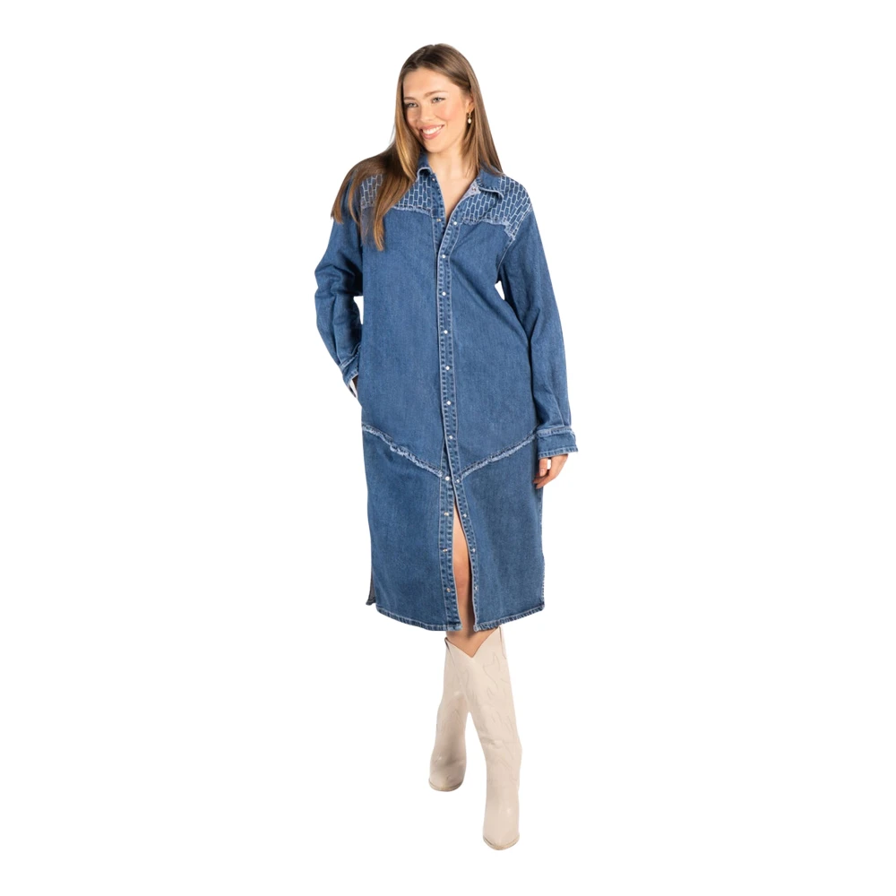 Hést Mujer Azul - Vestidos Camiseros - Dresses - L