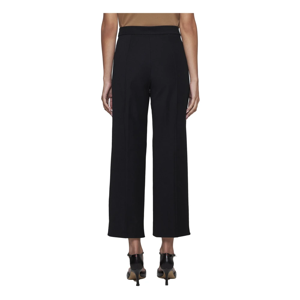 Max Mara Zwarte Zemira Broek met Hoge Taille Black Dames