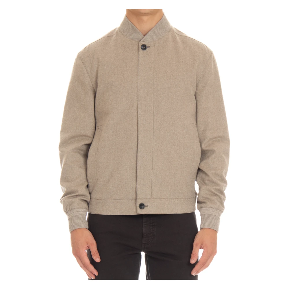 Zegna Men's Beige Oasi Cashmere Elets Bomber