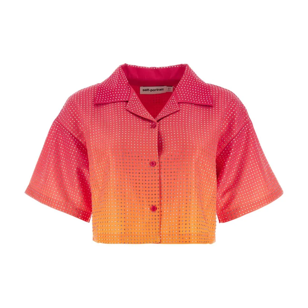 Self Portrait Geborduurde Taffeta Blouse Multicolor Dames
