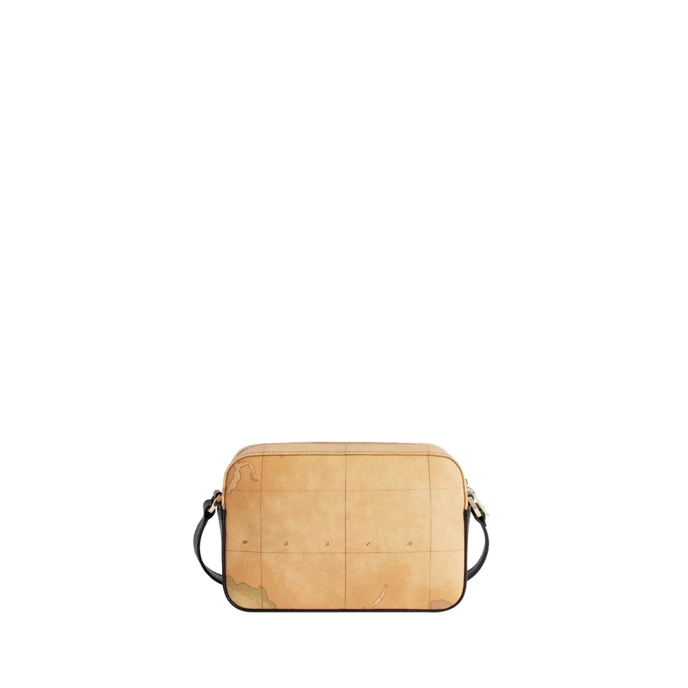 Alviero Martini 1a Classe Zwarte Schoudertas Geo Classic Stijl Beige Dames