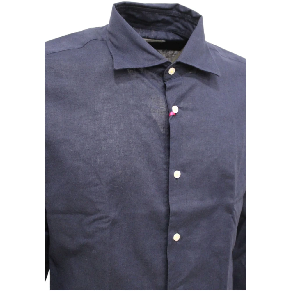Manuel Ritz Lange mouwen overhemd Blue Heren