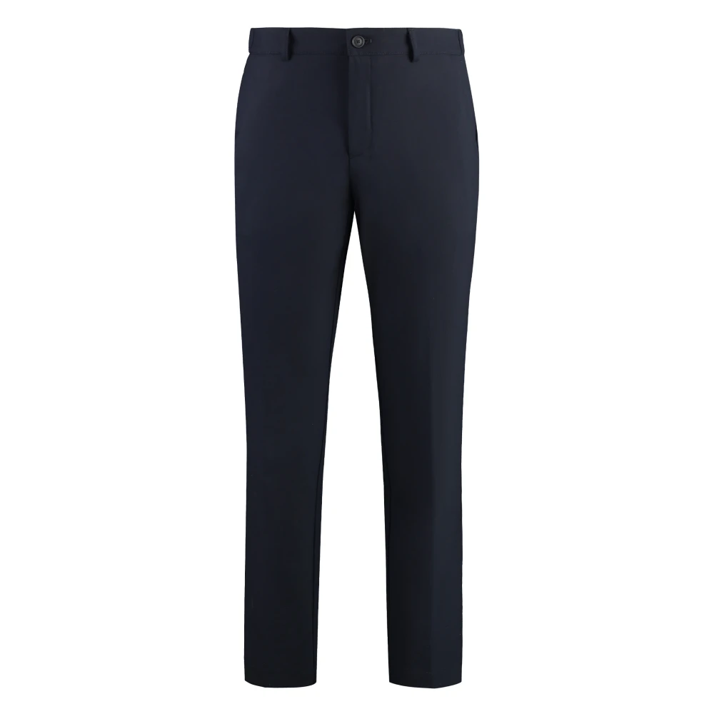 Hugo Men's Blue Stretch Viscose Trousers With Pockets - Slim-Fit Trousers - 2XL - Trousers