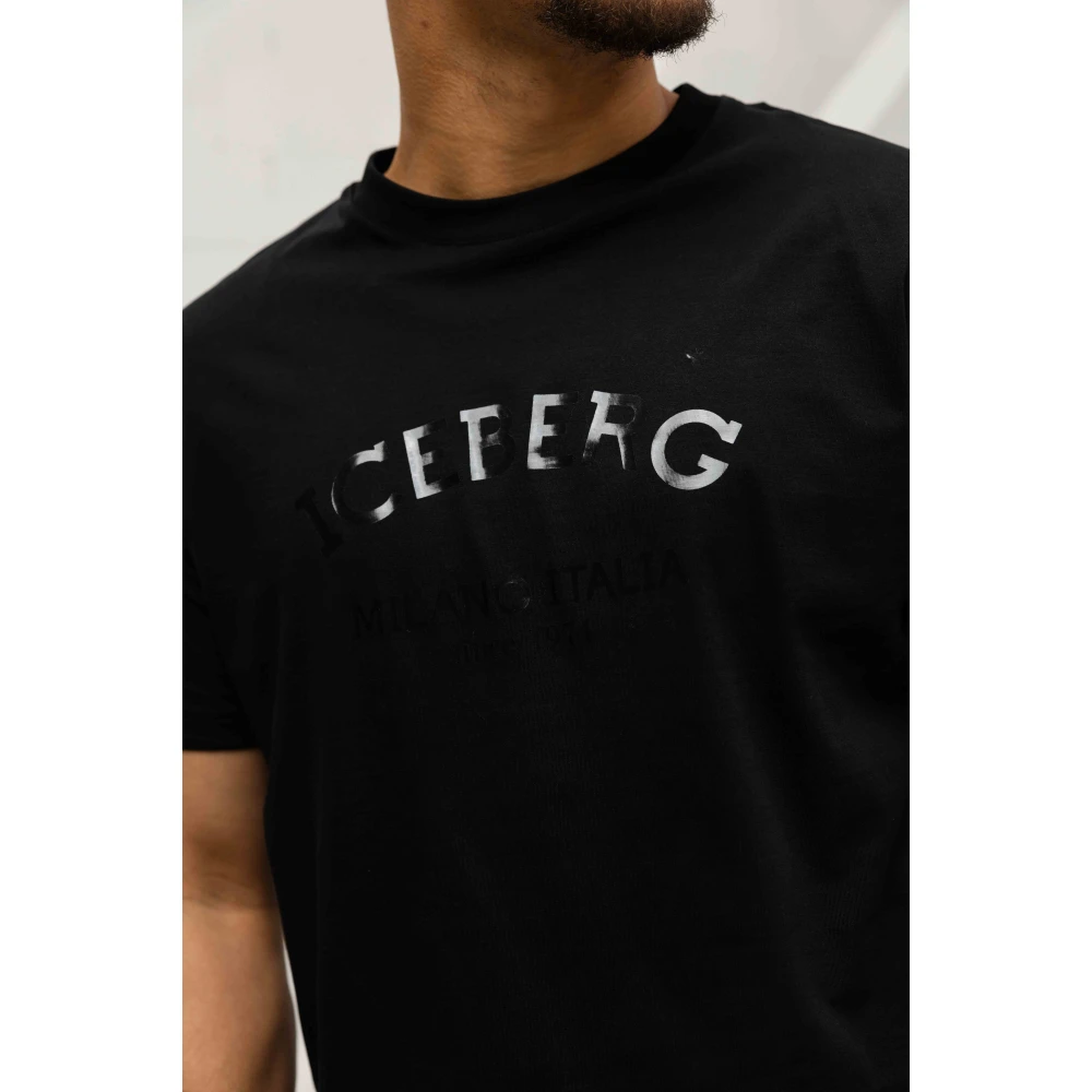 Iceberg 5D F02N Jersey T-Shirt Heren Zwart Black Heren