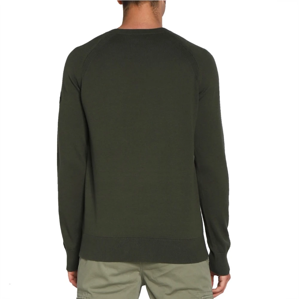 Calvin Klein Gestructureerde Raglan Pullover Green Heren