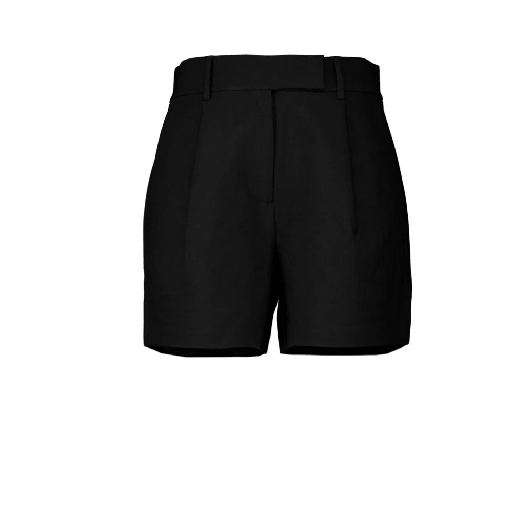 Co'Couture Zwarte High-Waisted Geplooide Shorts Vrouwen Black Dames