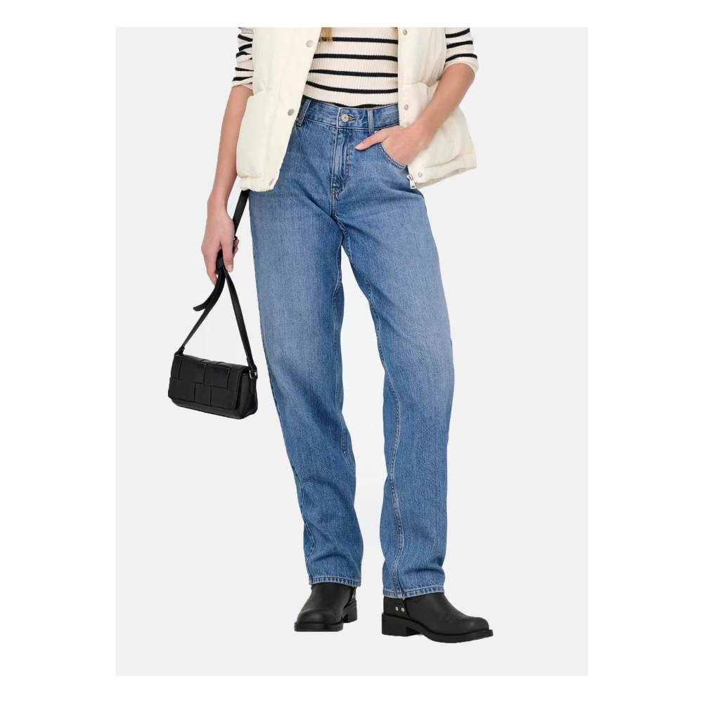 Only Slim Fit Casual Broek Blue Dames