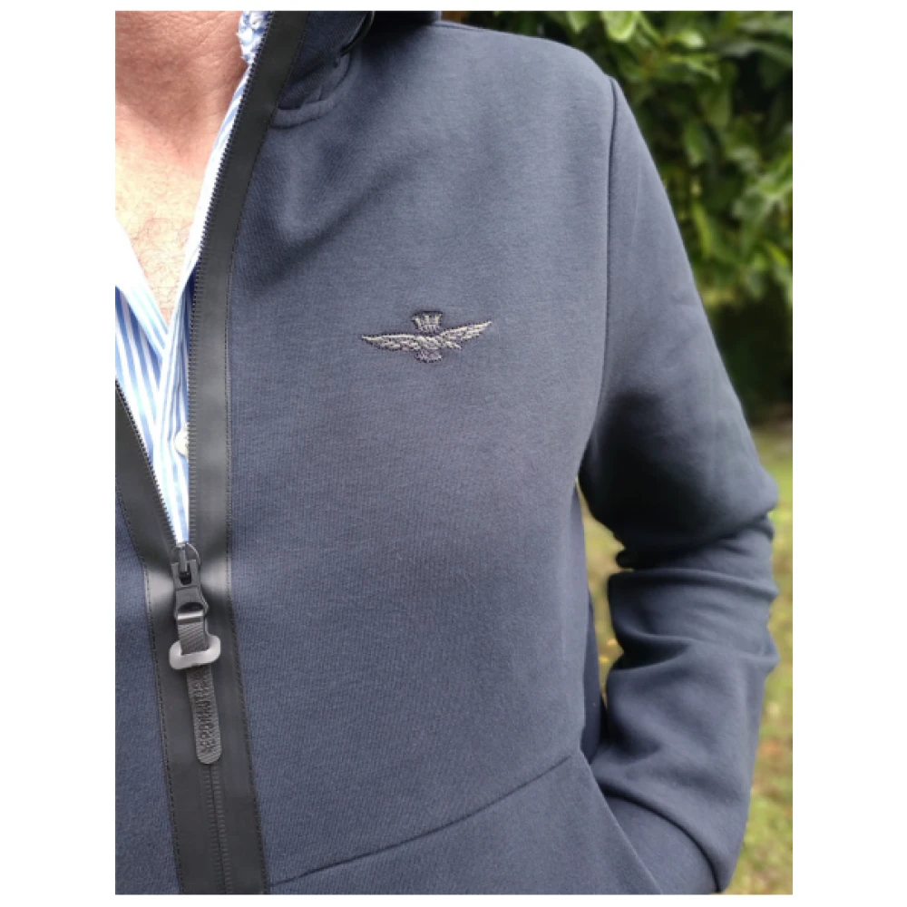aeronautica militare Verstelbare hoodie Blue Heren
