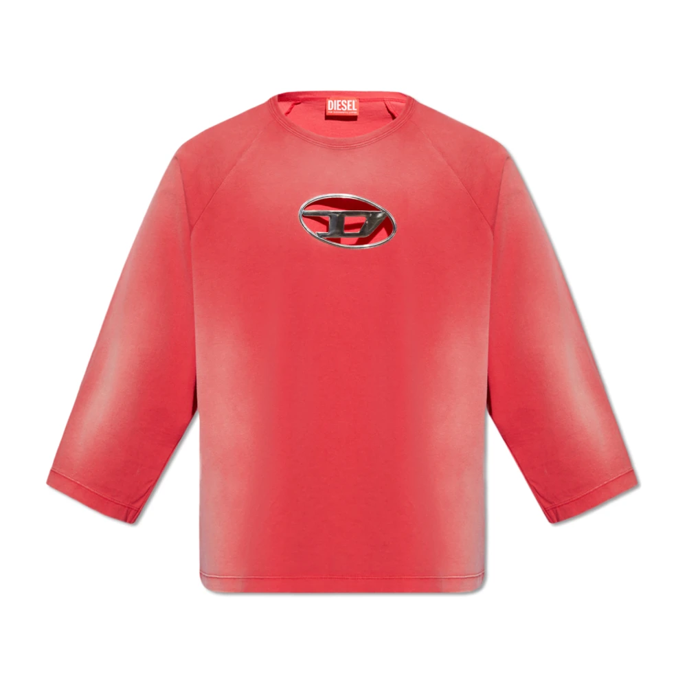 Diesel T-Croxt T-shirt med logotyp Red, Herr