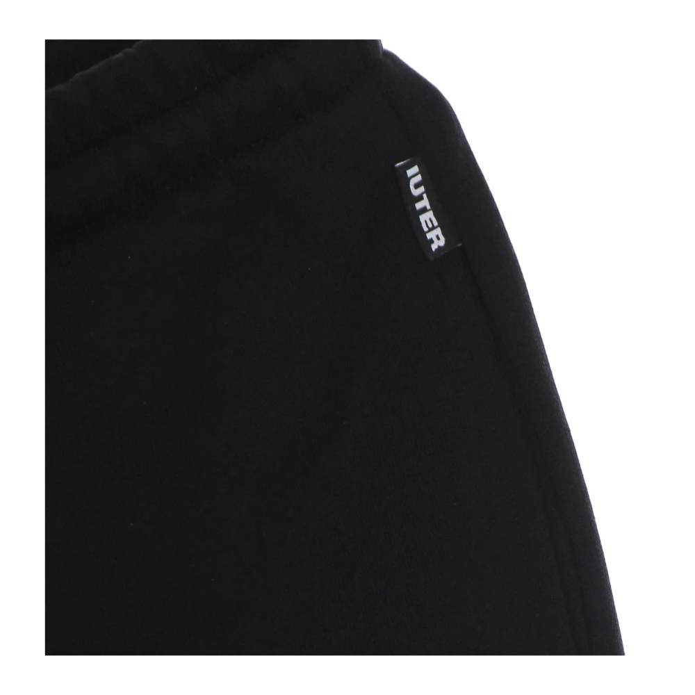 Iuter Zwarte Skeleton Sweatpants Tracksuit Elastische Boord Black Heren