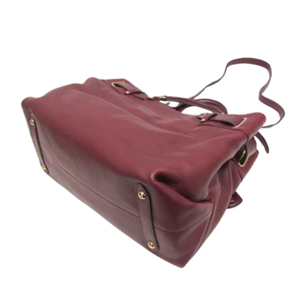 Salvatore Ferragamo Pre-owned Leather handbags Red Dames