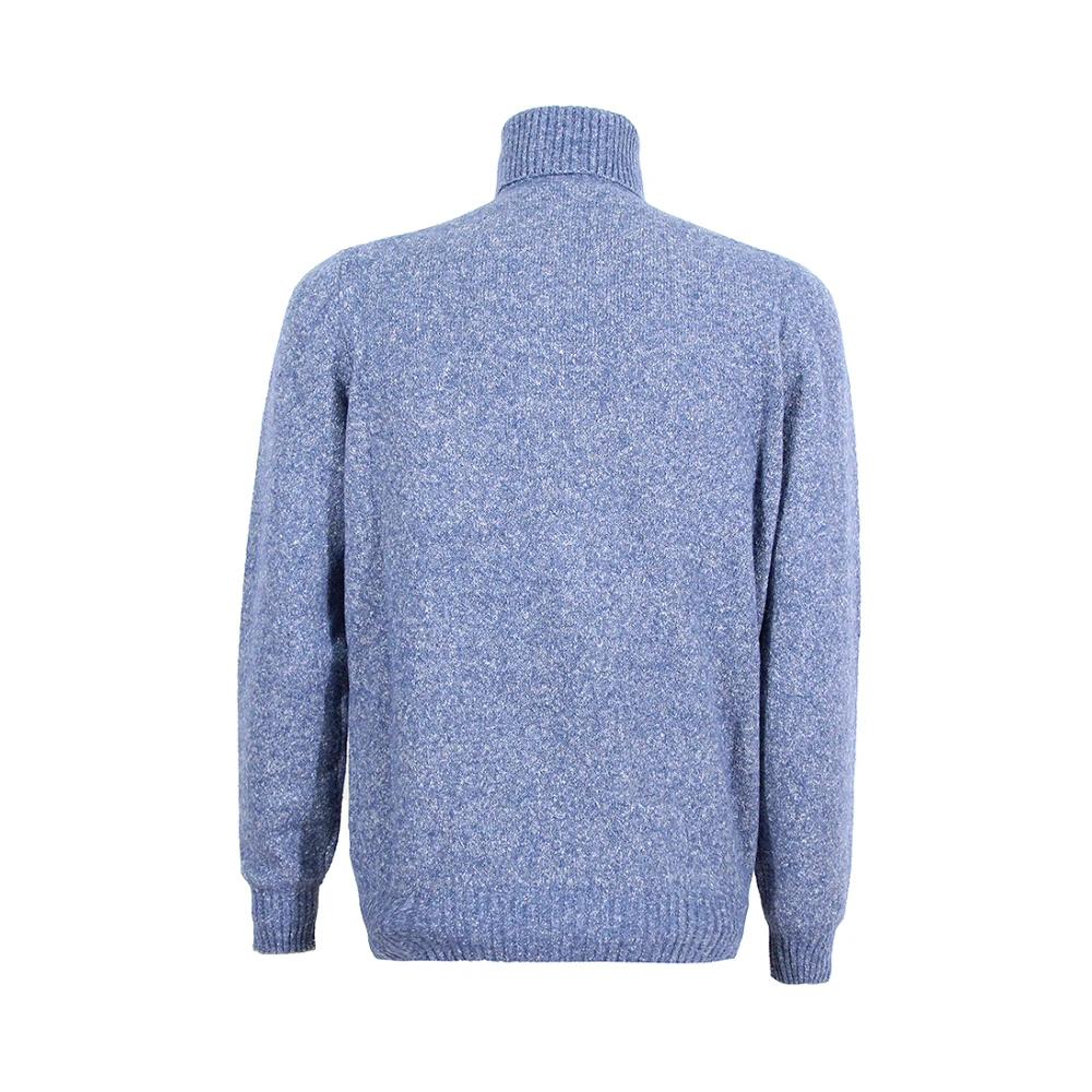 BRUNELLO CUCINELLI Lichtblauw Grijs Alpaca Blend Coltrui Blue Heren