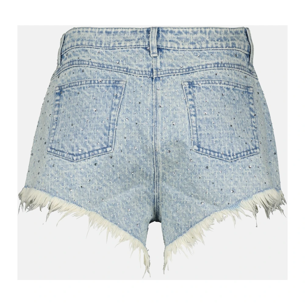 IRO Denim Shorts met Strass Details Blue Dames
