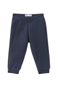 Pantaloni da tuta in tinta unita con vita elastica e caviglie