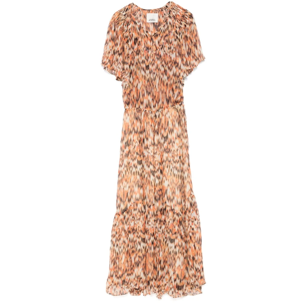 Isabel marant Oranje Odelia Jurk Orange Dames