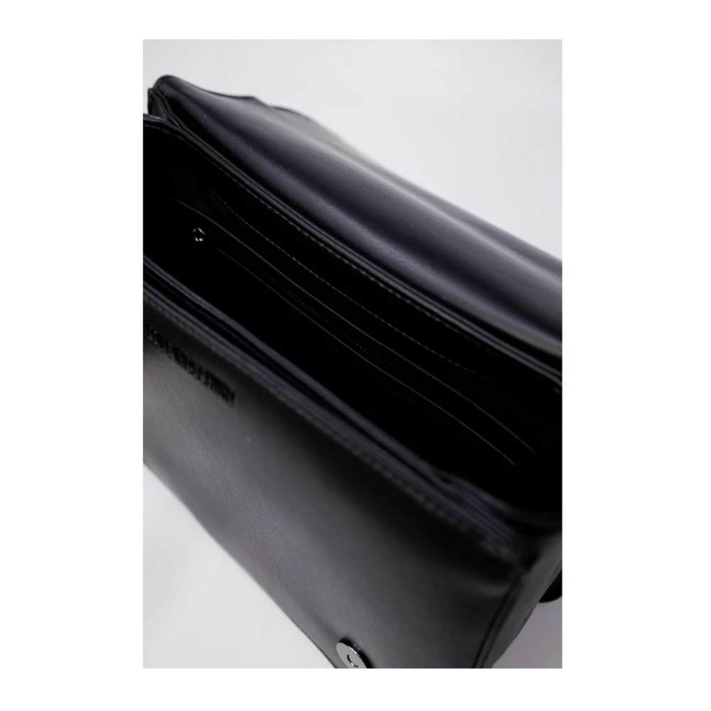 Love Moschino Gestructureerde polyurethaan handtas voor vrouwen Black Dames