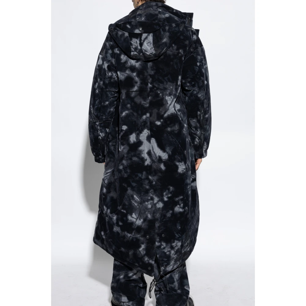 Y-3 Parka met fluwelen afwerking Black Heren