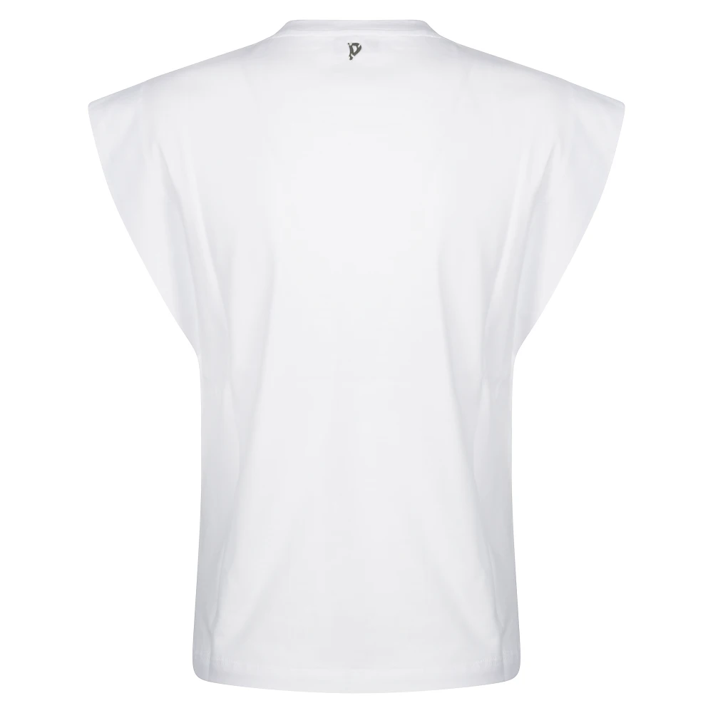 Dondup Casual Katoenen T-Shirt voor Mannen White Dames