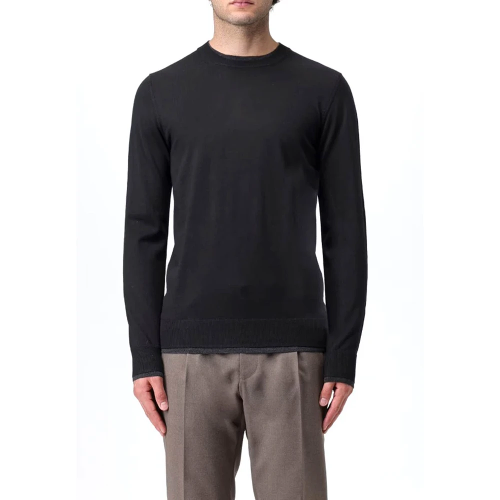 Paolo Pecora Zwarte Sweater Collectie Black Heren