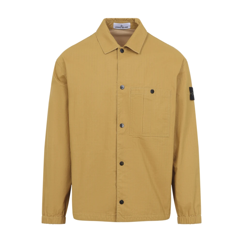 Stone Island Men's Yellow Casual Shirt