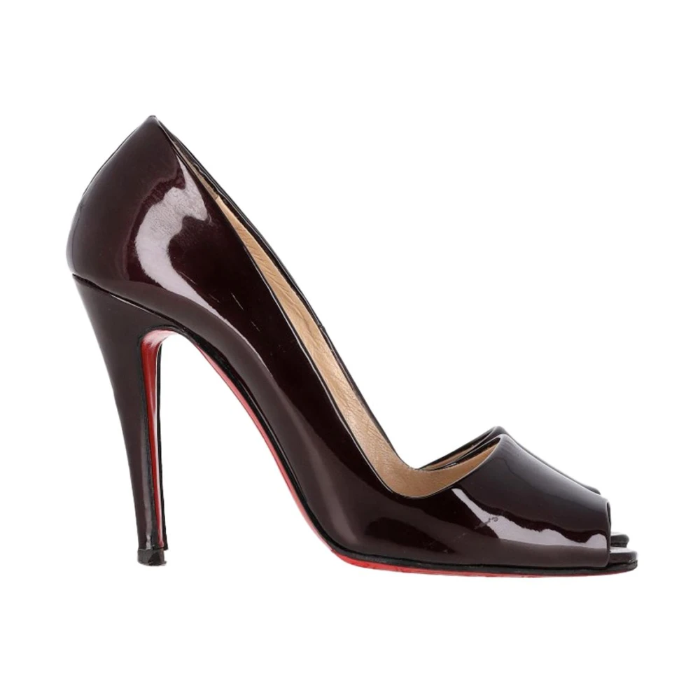 Christian Louboutin Pre-owned Tweedehands PeepToe Pumps van lakleer