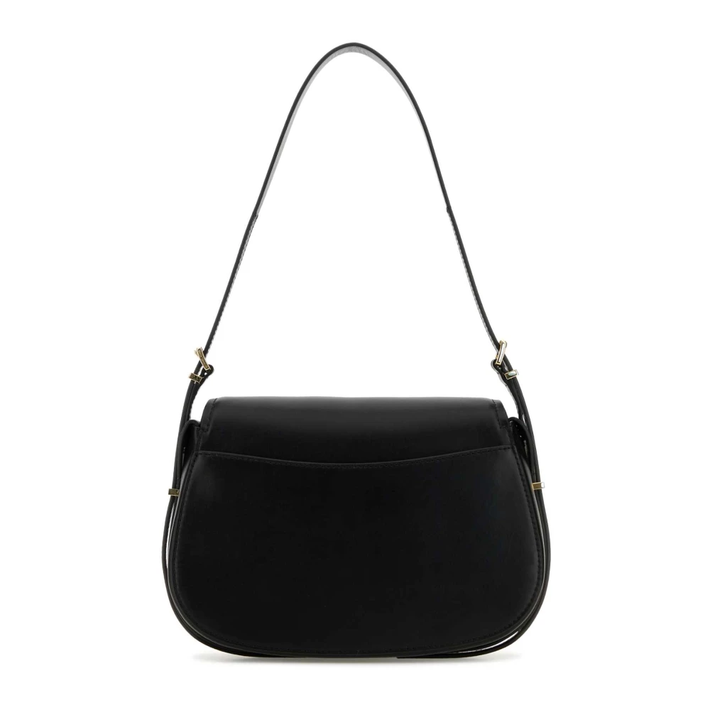 Michael Kors Zwarte leren schoudertas Black Dames