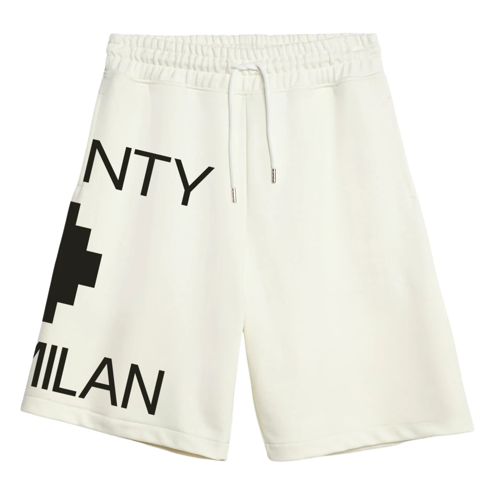 Marcelo Burlon Men's White Casual Shorts, Xl, Sweatshorts