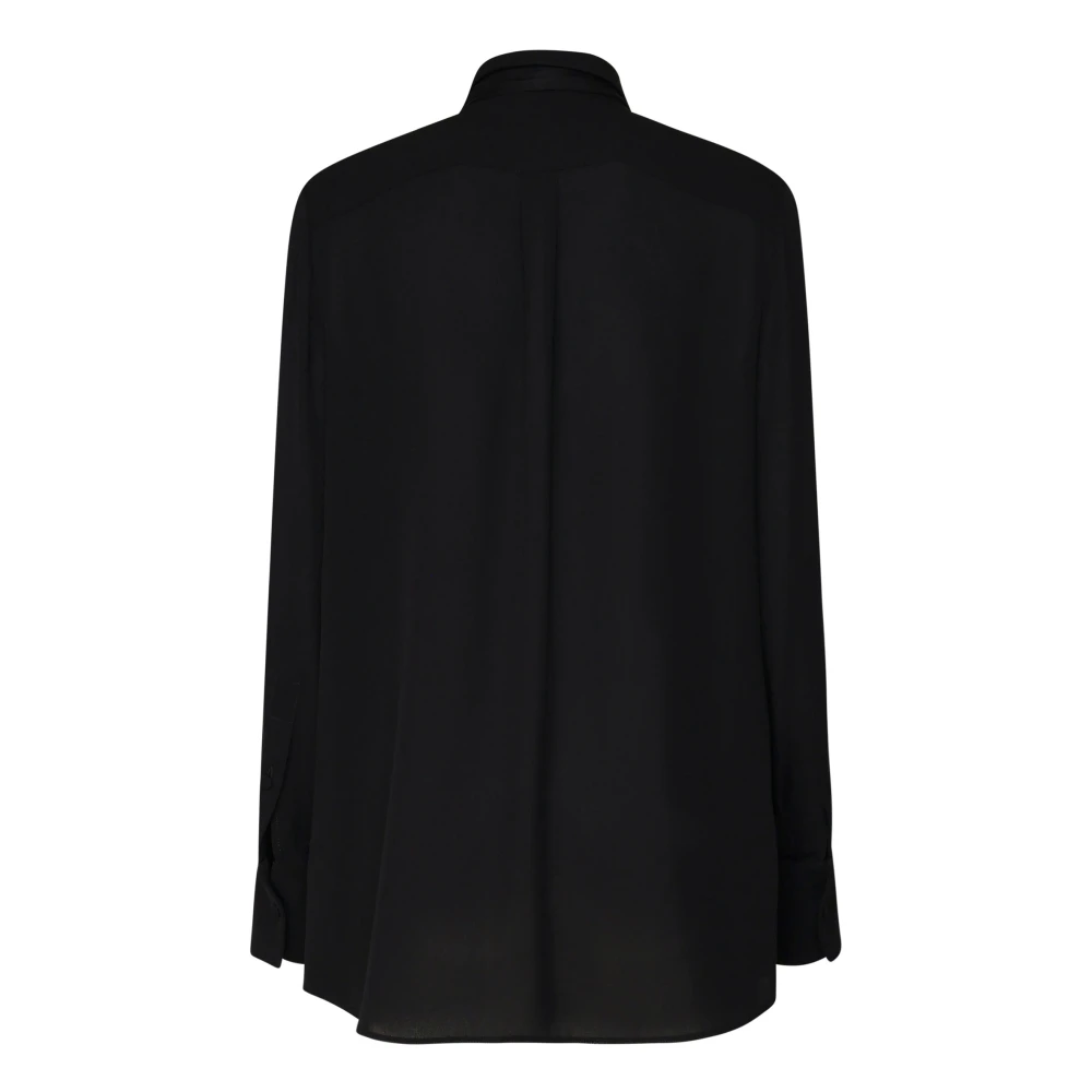 Valentino Garavani Zwarte overhemd met lange mouwen Black Dames
