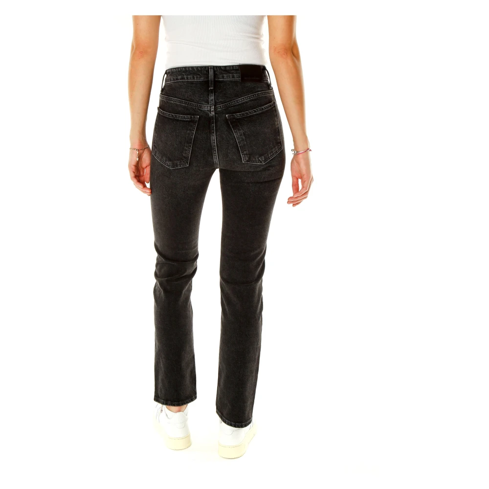 Citizens of Humanity Hoge Taille Straight Fit Denim Jeans Gray Dames