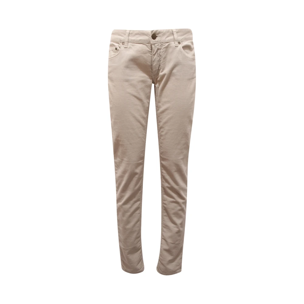 Dondup Men's White Velvet Trousers Made In Italy - Slim-Fit Trousers - W30 - Trousers