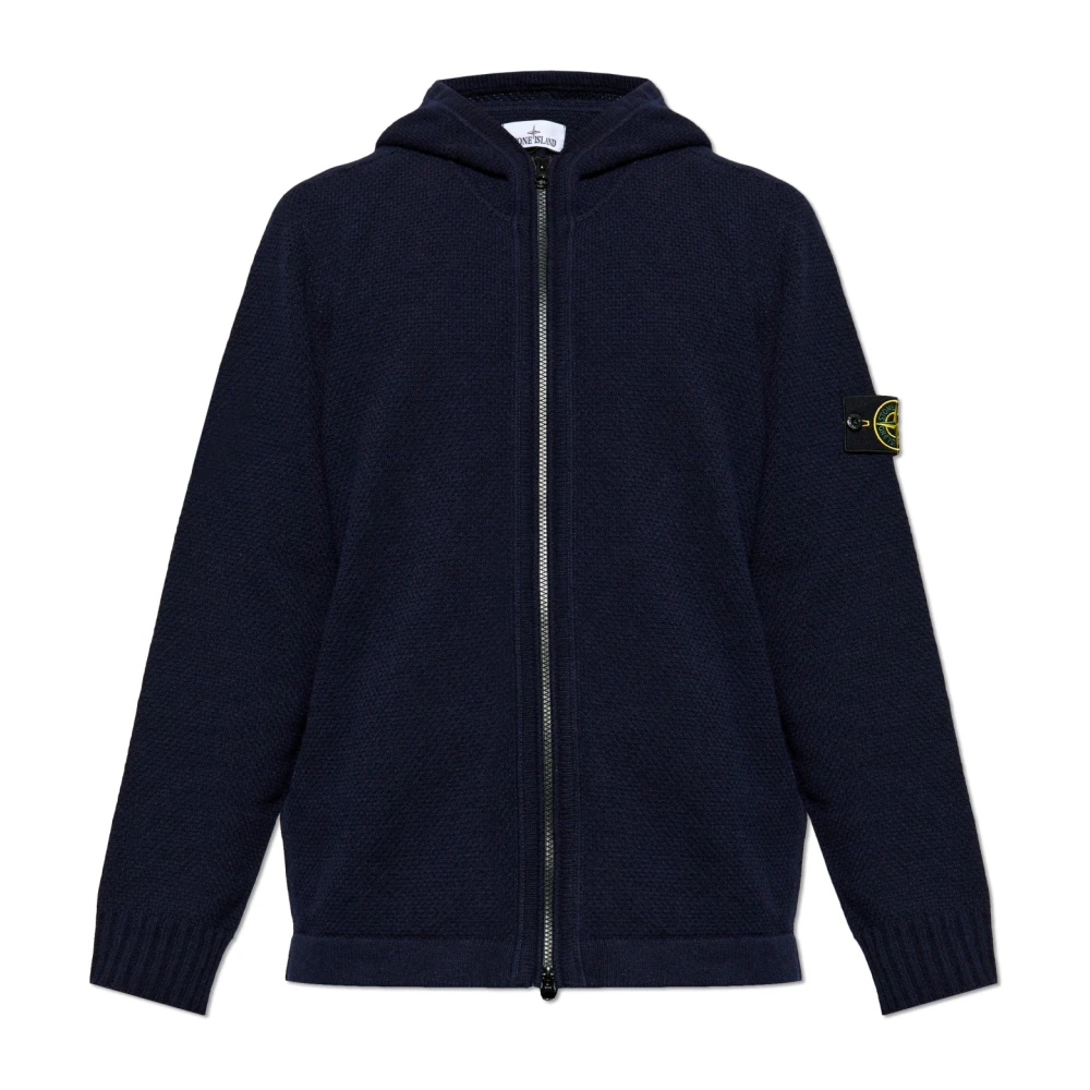 Stone Island Wollen Vest Blue Heren