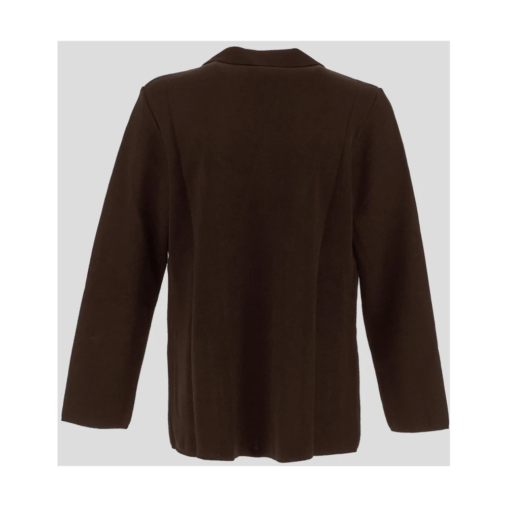 Lardini Wollen Gebreide Blazer Brown Heren