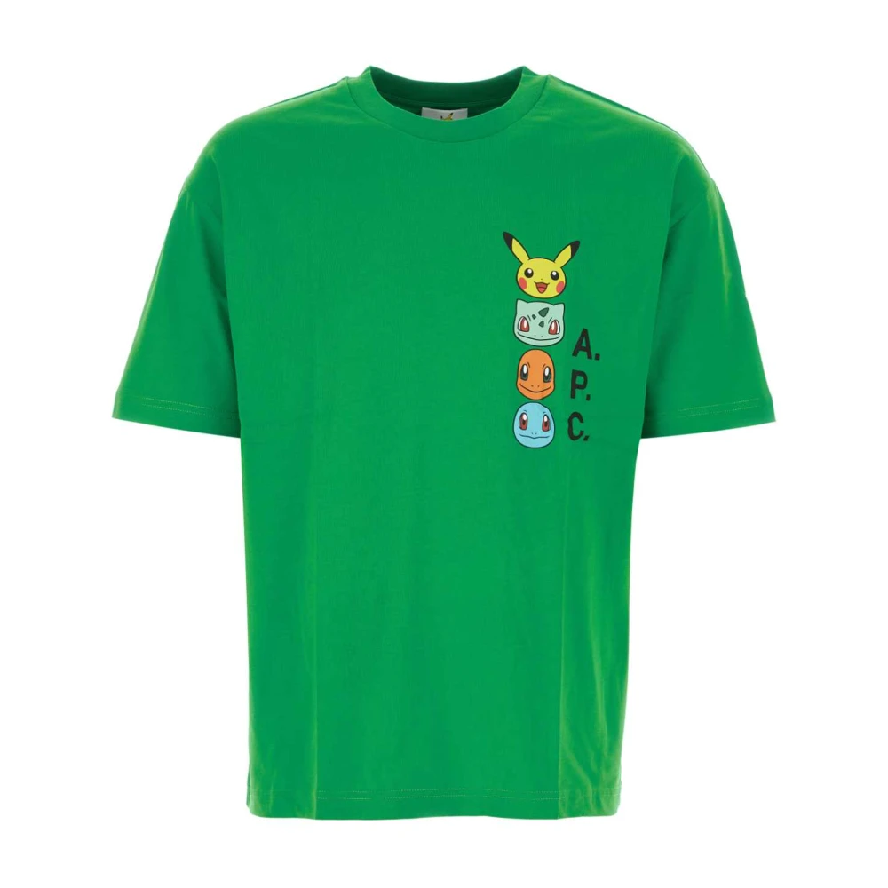A.p.c. Grasgroene Pokémon Portret T-Shirt Green Heren